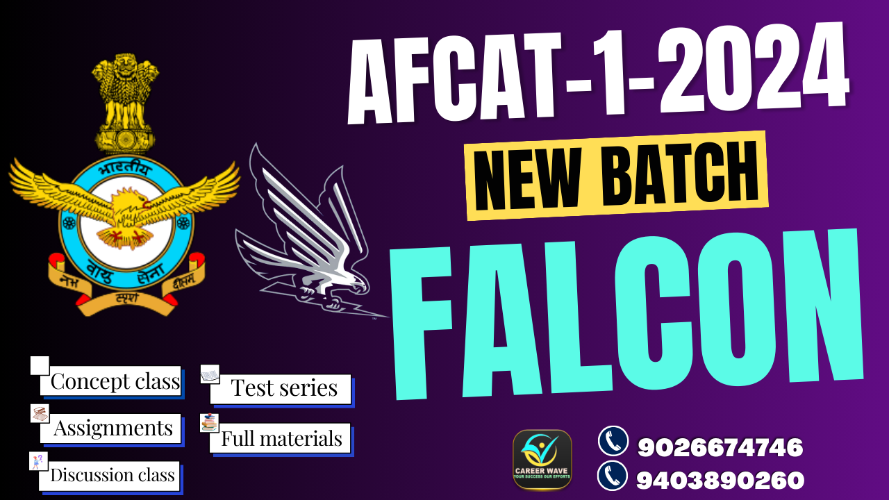 AFCAT preparation course, AFCAT Falcon Batch, AFCAT 2024, Indian Air Force AFCAT, defense exam preparation, AFCAT syllabus, AFCAT mock tests, AFCAT coaching, Commissioned Officer in Indian Air Force, AFCAT study material.