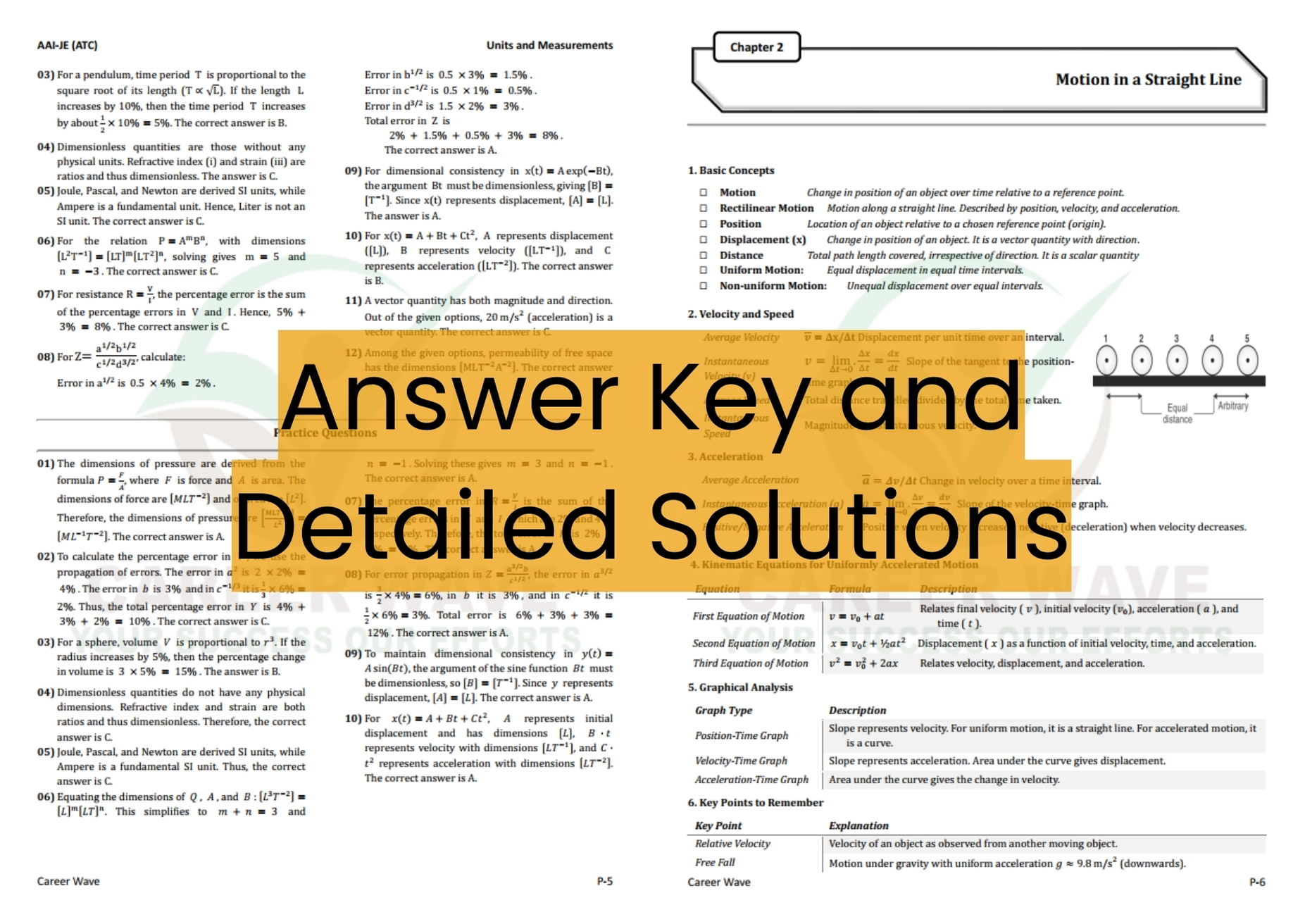 ANSWER KEY AND SOLUTIONS